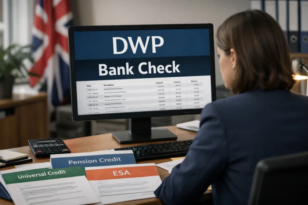 dwp universal credit bank account checks
