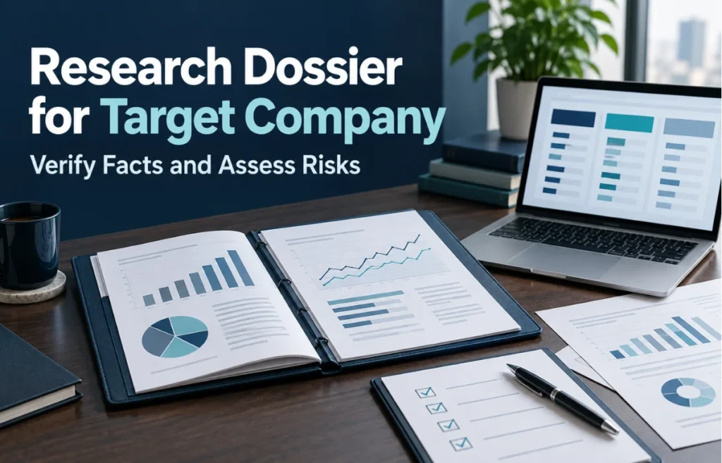 research dossier for target company
